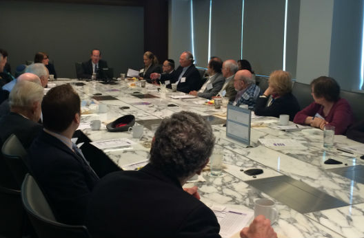 Michael Miller presents tips on allocating charitable assets at a seminar on JCF’s Robust Investment Options.