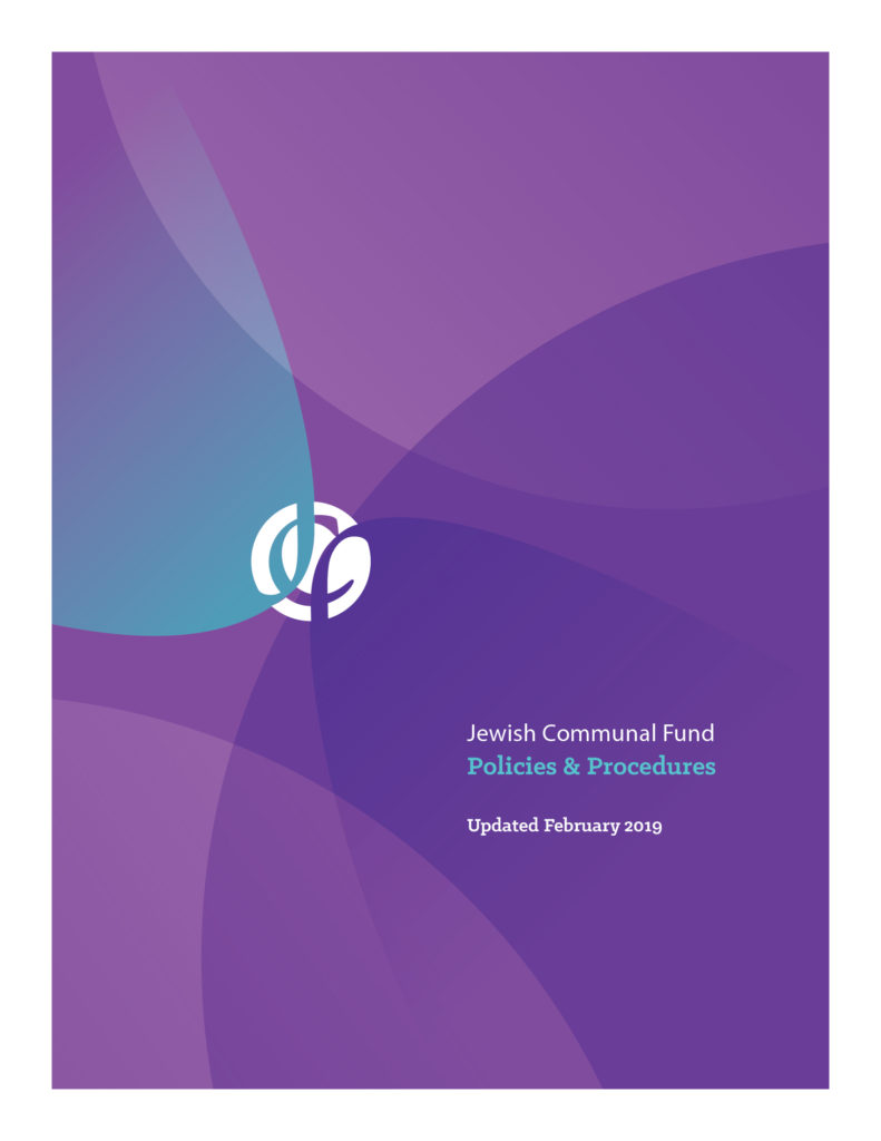 Policies & Procedures Guide from the Jewish Communal Fund