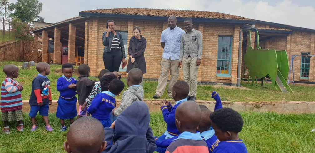 Lydie Hakizimana and Ellen Horing visiting the Gikomero ECD Center in Rwanda