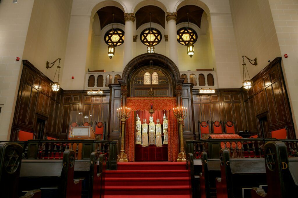 Synagogue with a view of the Torah